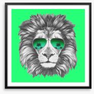 Too cool for cats Framed Art Print 89537370
