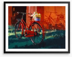 Bicycle bloom Framed Art Print 90235011