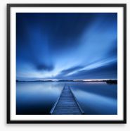 Blue dawn jetty Framed Art Print 90903081