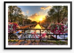 Amsterdam sunrise Framed Art Print 91108597