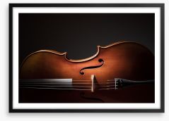 Cello silhouette Framed Art Print 91569184