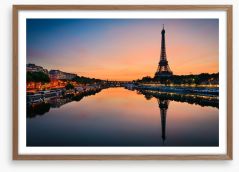 Sunrise on La Seine Framed Art Print 91574799