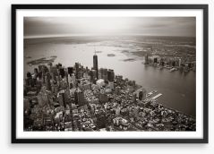 Monochrome Manhattan Framed Art Print 91735109