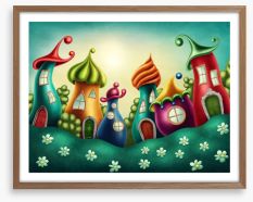 The fairy village Framed Art Print 91826591