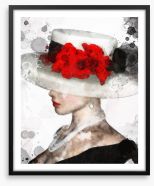 Poppies and pearls Framed Art Print 91839655