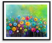 Bright sunny meadow Framed Art Print 92089836