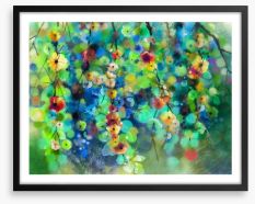 Blossoming branches Framed Art Print 92090297