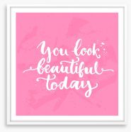 You look beautiful today Framed Art Print 94013450