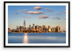 Ellis Island horizon Framed Art Print 94784284