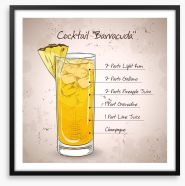 Barracuda cocktail Framed Art Print 94834416
