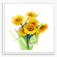 Sunflower joy Framed Art Print 94987132