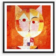 The orange cat Framed Art Print 95316235