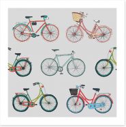 Bicycle parade Art Print 95371718