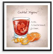Negroni cocktail Framed Art Print 95980069