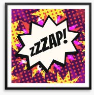 Retro Zap Framed Art Print 96028014