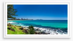 Gold Coast beach panorama Framed Art Print 96077690