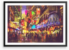 City of lights Framed Art Print 96395764