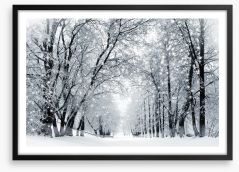 Magical snowstorm Framed Art Print 96588835