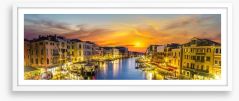 Venetian glow panorama Framed Art Print 97112407