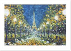 White lights in paris Art Print 97306404