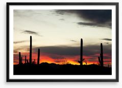 Saguaro sunset Framed Art Print 97363984