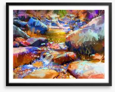 Colourful cascade Framed Art Print 97484486