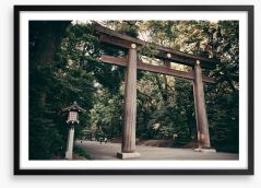 Below the Meiji gate Framed Art Print 97969847