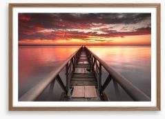 Pier into the sunset Framed Art Print 98473846