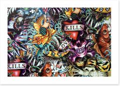 Love kills Art Print 99778877