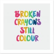 Broken crayons Art Print AA00117