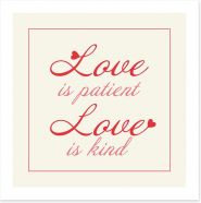 Love is patient Art Print CM00011