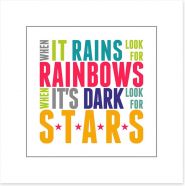 Rainbows and stars Art Print CM00017
