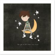 To the moon and back Art Print KB0008