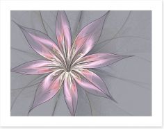Silk flower in grey Art Print PA0007
