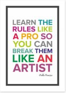 Learn the rules like a pro Art Print SD00022