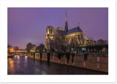 Notre Dame dusk Art Print SL0011