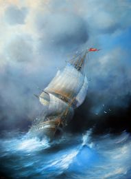 Sailboat in the storm