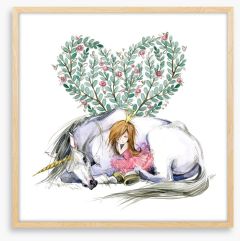 My unicorn and me Framed Art Print 204381541